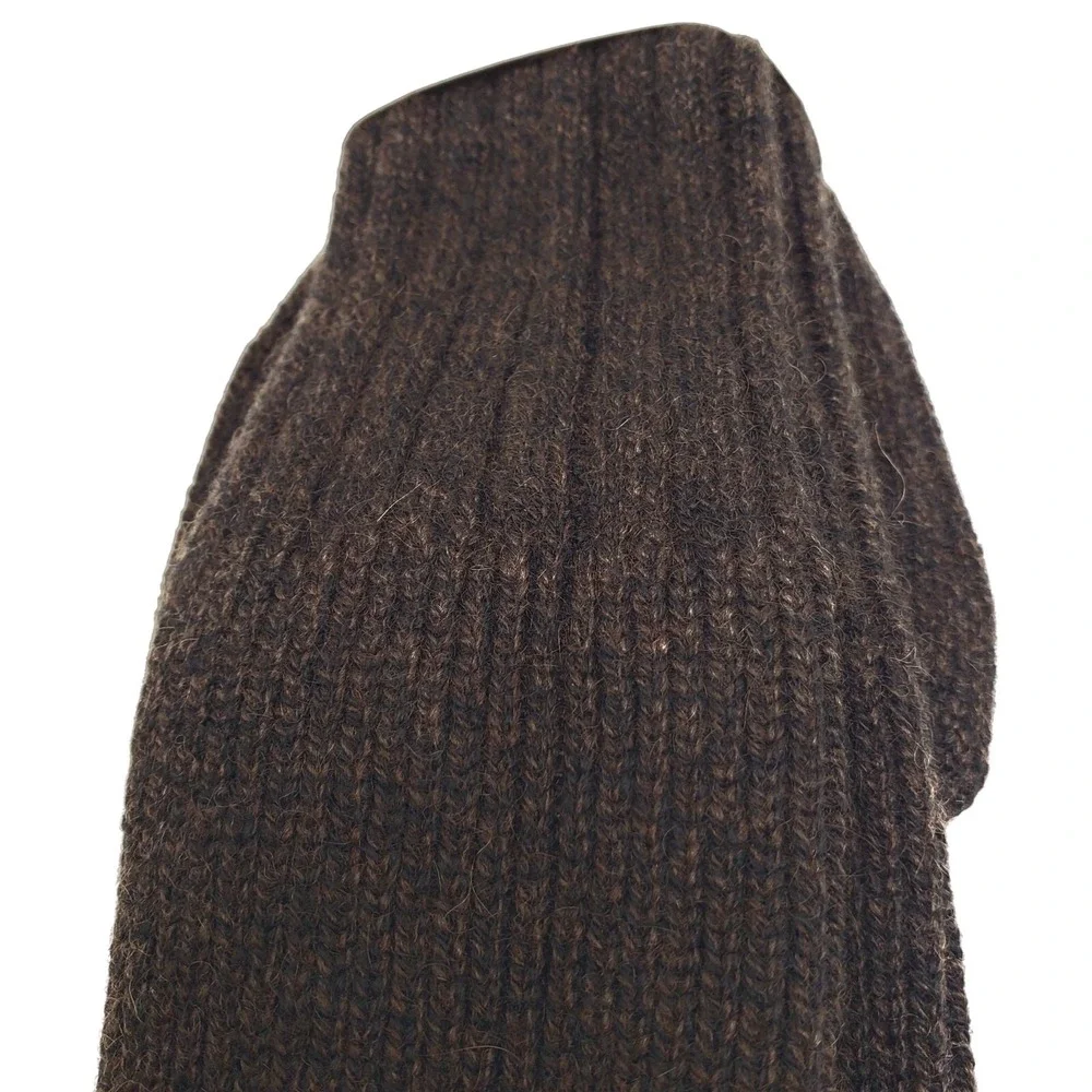 Brown Marl Cashmere Crew Socks Mens Large Garnet Hill Warm Ribbed Pattern Dress‎